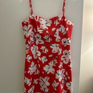 French Connection Floral Red Dress